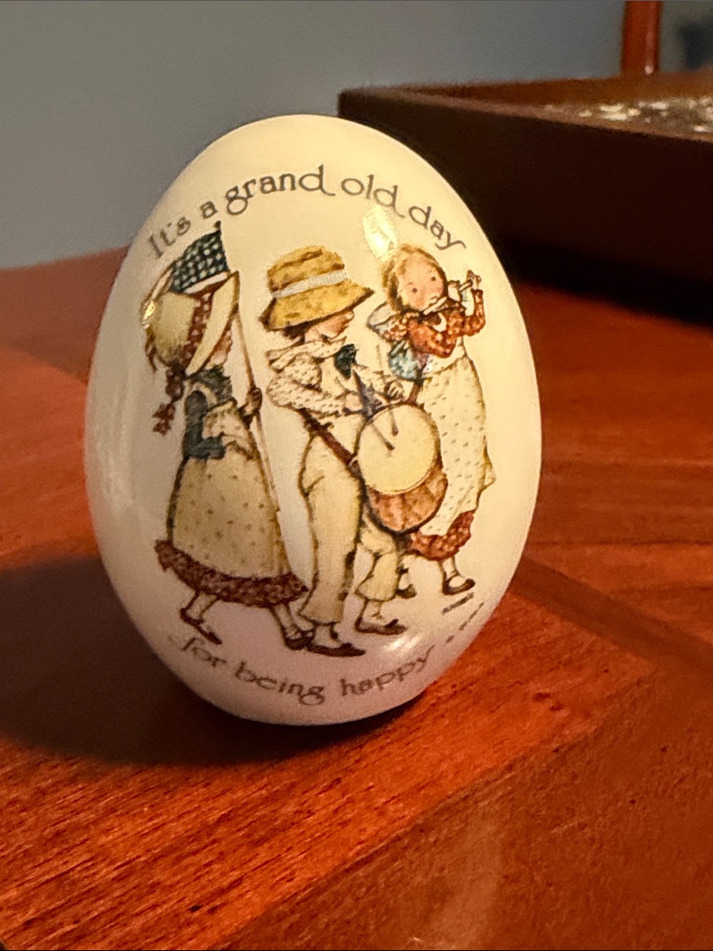Vintage Holly Hobby porcelain egg.